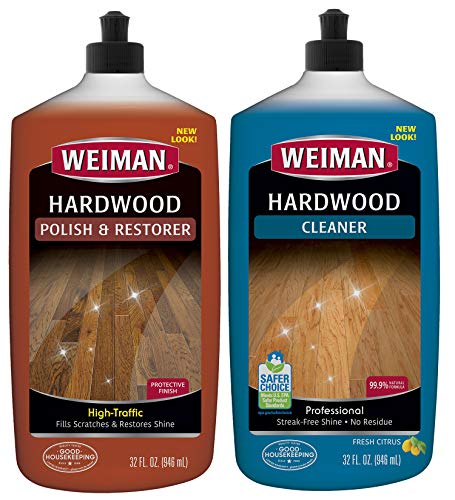 Weiman Hardwood Floor Cleaner & Polish Restorer - High-Traffic 2 Pack