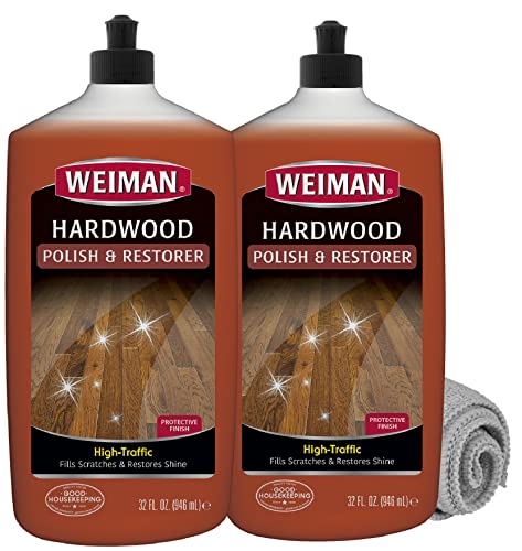 Weiman Wood Floor Polish Bundle: 32 Oz - Restores, Protects, Shines