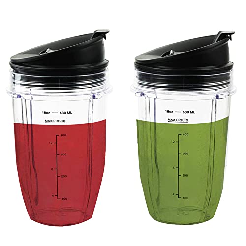 Weiyoupin 18oz Replacement Blender Cups for Ninja (2 Pack)