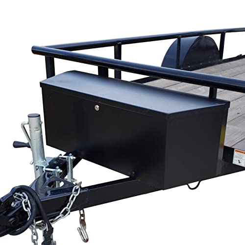 WEIZE Trailer Tongue Box, 35x12.2x11.8inch, Black Steel