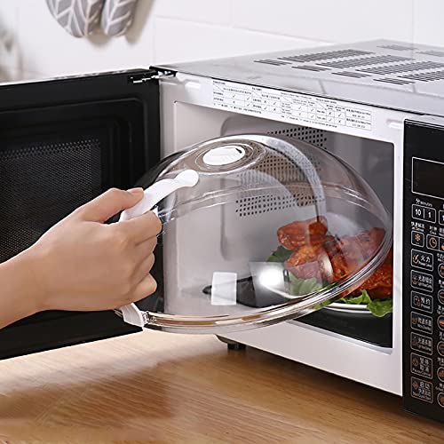 Dream Lifestyle Microwave Splatter Cover, Microwave Cover for Foods,  Transparent Plate Cover Guard Lid with Handle Keeps Microwave Oven Clean