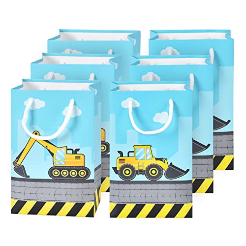 WERNNSAI Construction Party Supplies - 16PCS Dump Truck Party Favor Tote Bags