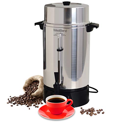 Large Coffee Urn, 100-Cup Coffee Maker with Temperature Control and  Display, Premium Stainless Steel Hot Water Percolate and Dispenser for  Commercial