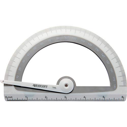 Westcott 14376 Soft Touch School Protractor, Random Color Shipped