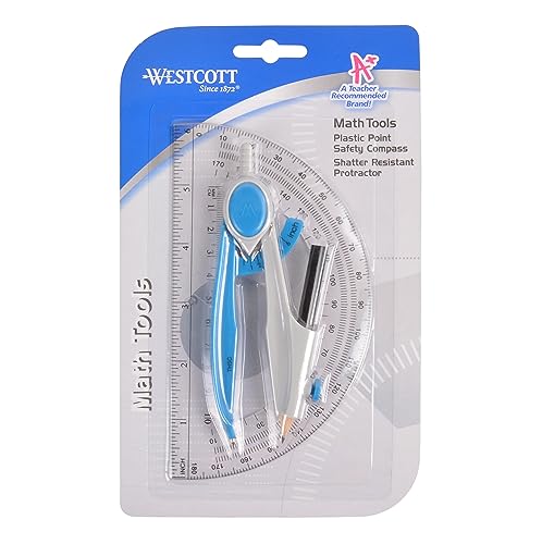 Westcott 2-Piece Compass and Protractor Set