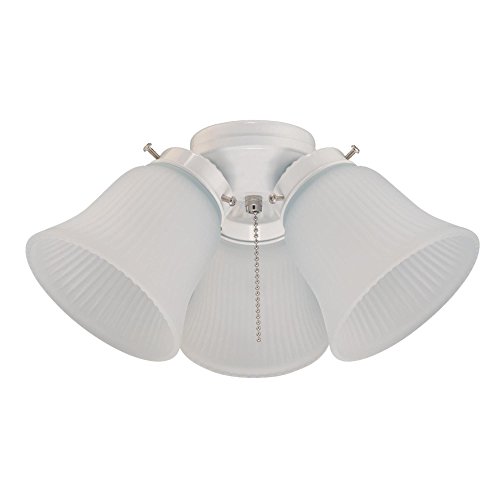 Westinghouse Lighting 3 Frosted Ribbed Glass Ceiling Fan Light Kit