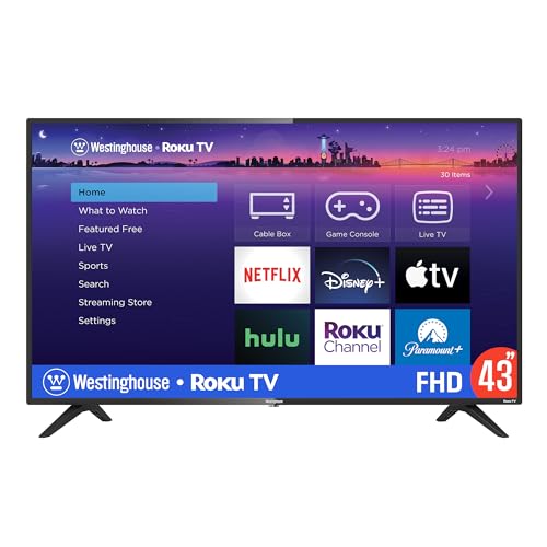 Westinghouse 43 Inch Smart TV with Wi-Fi and Mobile App