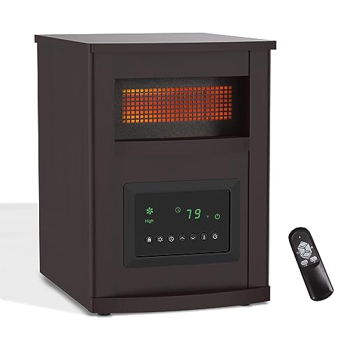 WEWARM Space Heaters - 1500W Infrared Quartz Wood Cabinet Heater