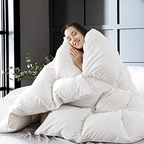 Luxury White Goose Feather Comforter - Full Size