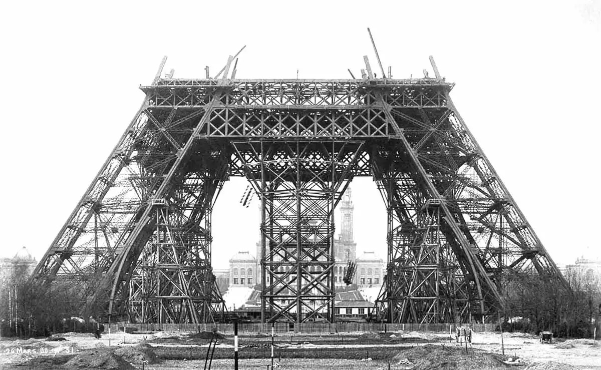 When Did The Construction On The Eiffel Tower Started?