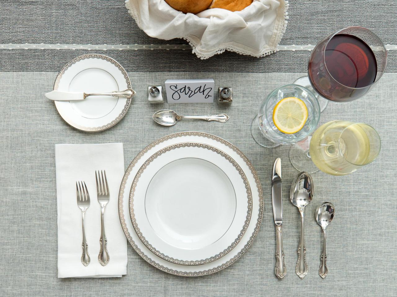 Which Component Of The Table Setting Includes Plates?