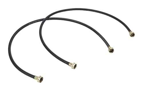 Whirlpool 8212546RP Genuine OEM Fill Hoses For Washers, 4 Feet Black Accessory – Replaces 8212546RW, 8212546IP, 49535