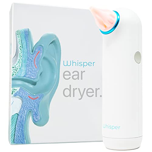 Whisper Ear Dryer: Rechargable Ear Water Drying Aid with Red Light Therapy