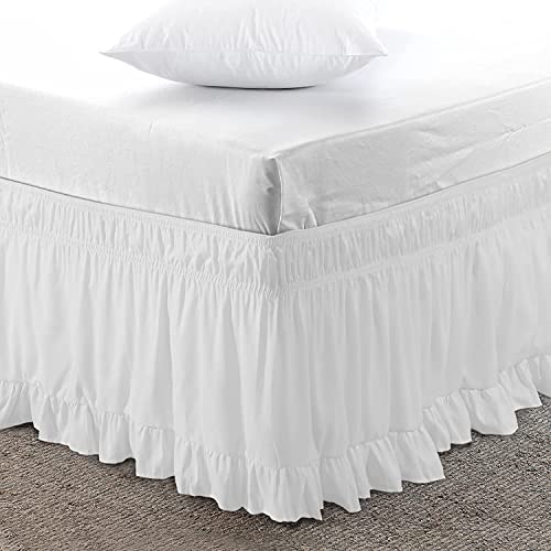 White Bed Skirt for Queen & King Size Bed