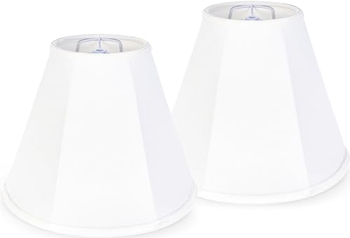 White Bell Lamp Shades - Set of 2