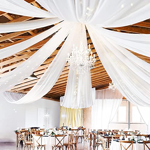 White Ceiling Drapes for Wedding