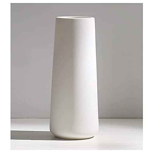 White Ceramic Vase - Nordic Minimalism Style Decoration