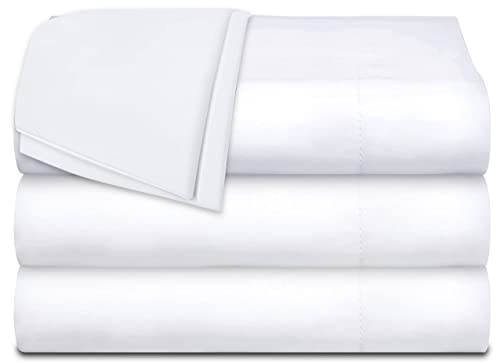 White Classic Twin Flat Sheets 3 Pack