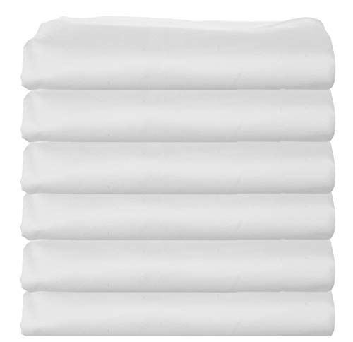 White Classic Twin Flat Sheets 6 Pack