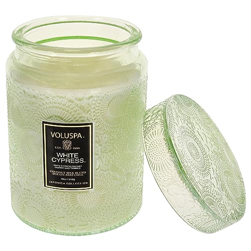 White Cypress Candle by Voluspa - Large