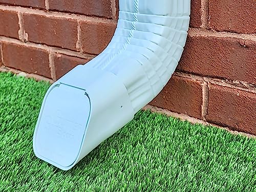 White Gutter Downspout Extension - GutterGate 2"x3"