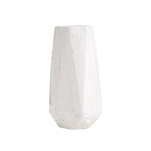White Marble Ceramic Flower Vase