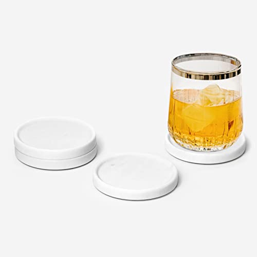 White Marble Coasters for Drinks