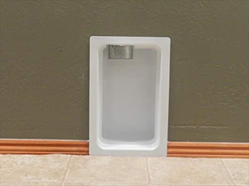 White Metal Dryer Vent Box for 2x4 Wall