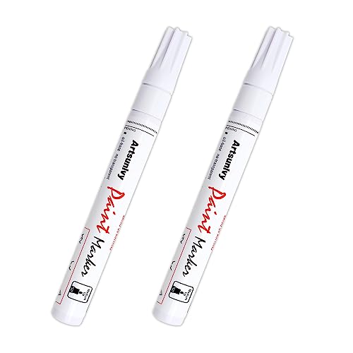 White Paint Pens - 2 Pack Permanent Markers