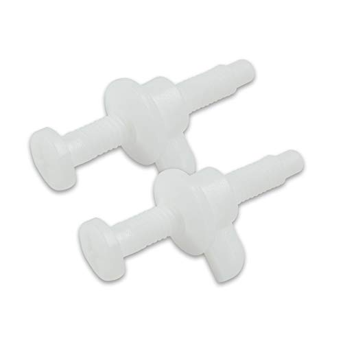 White Plastic Toilet Seat Parts with Screw and Nut