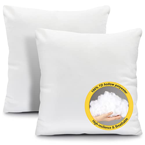 White Polyester Decorative Euro Pillow Inserts