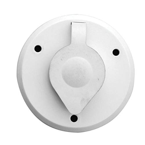 White Receptacle Round Cable TV