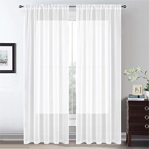 White Sheer Curtains 96 inches Long