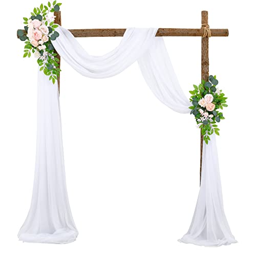 White Wedding Arch Draping Fabric