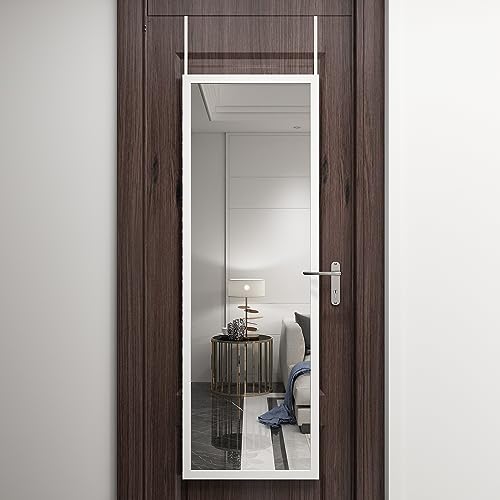 Whitebeach Full Length Over The Door Mirror with 2 Hangers
