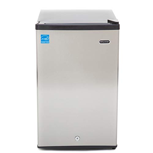 Energy Star Upright Freezer, 3.0 Cubic feet, Stainless Steel/Black