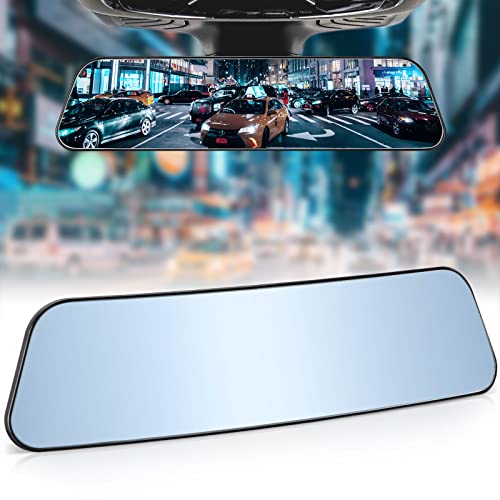 Wide Angle Convex Universal Rear View Mirror - Blue