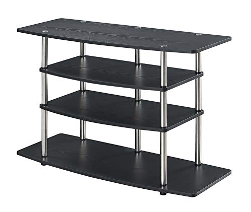 Wide Highboy TV Stand, Black