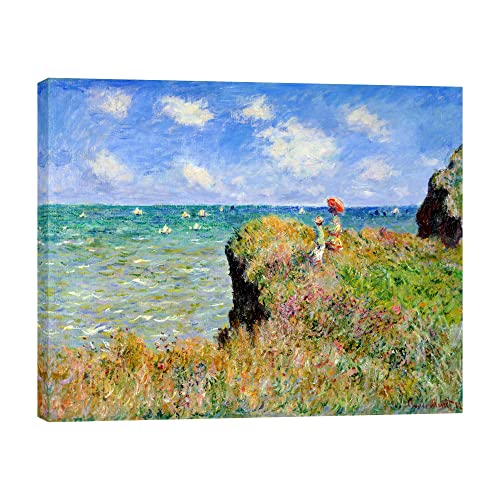 Wieco Art Canvas Print Cliff Walk at Pourville