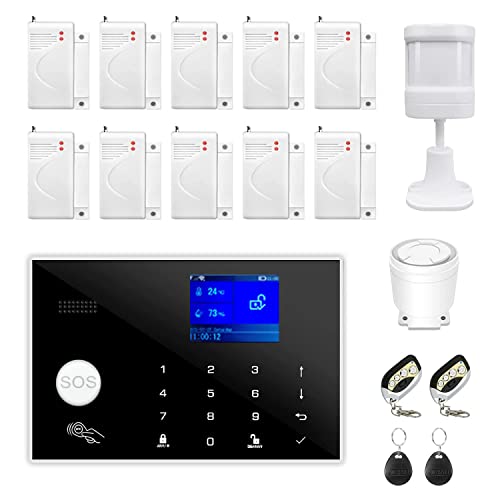 WiFi and GSM 17-Piece Home Security Alarm System