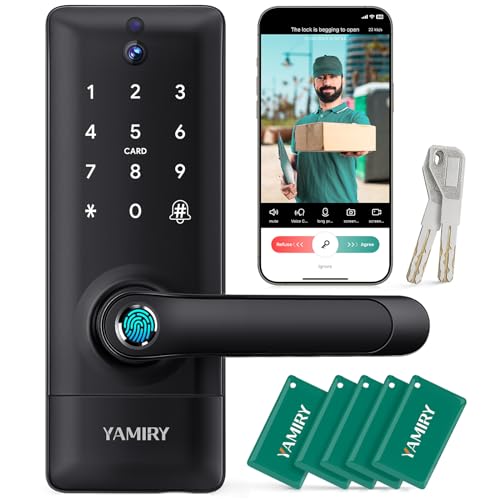 WiFi Video Smart Lock with Handle: YAMIRY Keyless Entry Door Lock