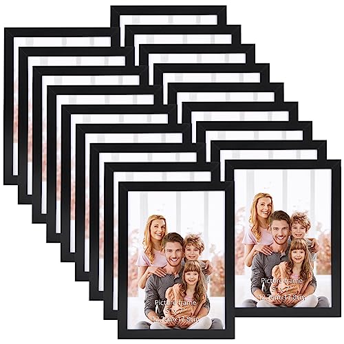 WIFTREY 5x7 Black Picture Frame Bulk, Pack of 18