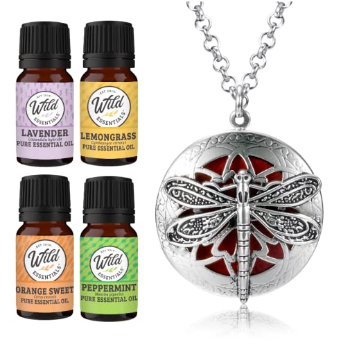 Wild Essentials Dragonfly Necklace Essential Oil Diffuser Kit