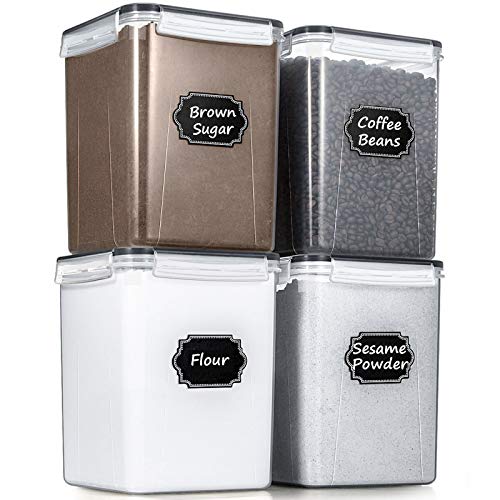 Wildone Large Food Storage Containers Set with Labels