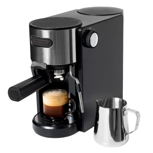 Compact Espresso Machine with Milk Frother and Steam Wand