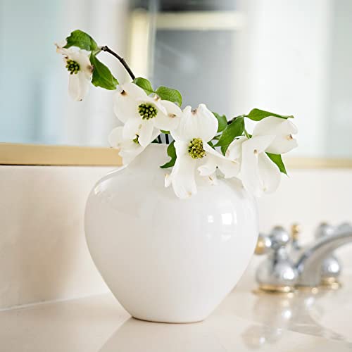 Willowy 5 Inch Small White Porcelain Vase