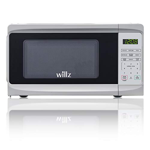 Willz 0.7 Cu.Ft 700W Small Microwave Oven, 6 Preset Cooking Programs, White