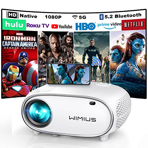 Wimius 480 ANSI Projector: Powerful Native 1080P Mini Projector with Wireless Connectivity
