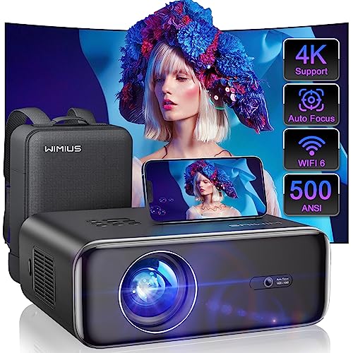 WiMiUS P62 Auto Focus Projector with WiFi 6 and Bluetooth 5.2