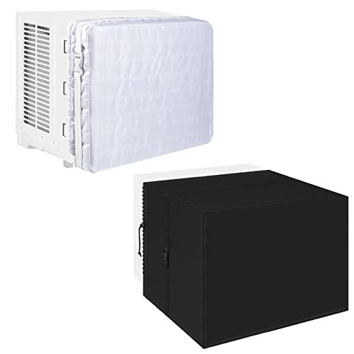 Window Air Conditioner Cover Set - Windproof AC Unit Cover